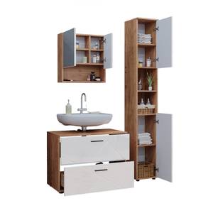 Badmöbel Set Irma 40542 Braun - Weiß - Holzwerkstoff - 54 x 58 x 41 cm