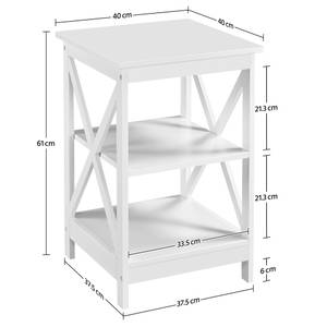 Beistelltisch Tisch 1-Set Weiß - Holzwerkstoff - 40 x 61 x 40 cm