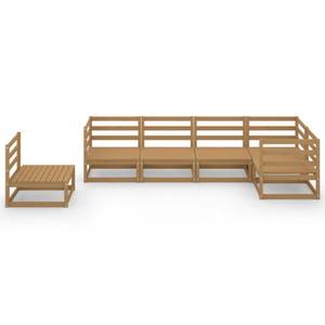 Garten-Lounge-Set (6-teilig) 3009789-1 Braun - Massivholz - Holzart/Dekor - 70 x 67 x 70 cm