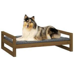 Lit pour chien 3015863-2 Marron foncé - 96 x 66 cm