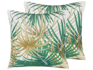 Coussin d'extérieur GAIANA Vert - Blanc - Jaune - Textile - 45 x 12 x 45 cm