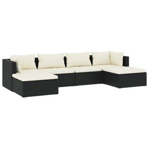 Garten-Lounge-Set (6-teilig) 3013633-1 Schwarz - Creme - Weiß