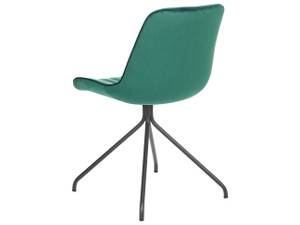 Chaise de salle à manger NAVASOTA Noir - Vert émeraude - Vert