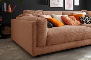 Big Sofa RAINA Braun - Breite: 294 cm - Textil