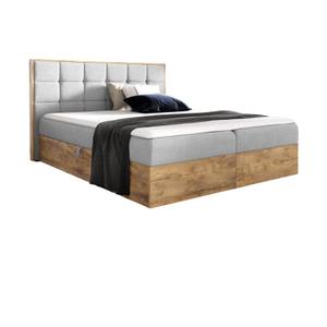 Boxspringbett ZONNI 180 cm FR16 Hellgrau Grau - Holzwerkstoff - 190 x 105 x 211 cm