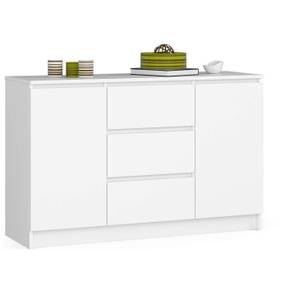 Commode K016 Blanc - Bois manufacturé - 120 x 77 x 40 cm