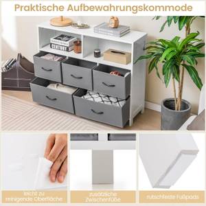 Aufbewahrungsschrank VL32396IT Grau - Holzwerkstoff - 30 x 78 x 100 cm