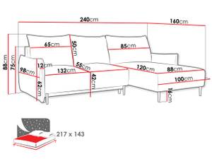 Ecksofa Santi Beige