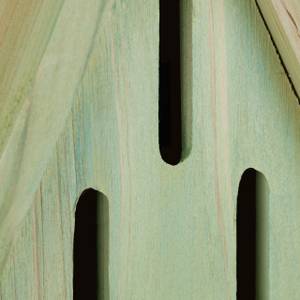 Insektenhotel Dreieck auf Ständer Braun - Grün - Bambus - Holzwerkstoff - 42 x 130 x 35 cm