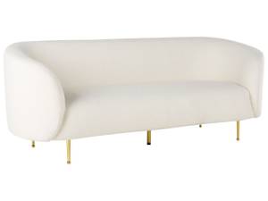 3-Sitzer Sofa LOEN Gold - Weiß