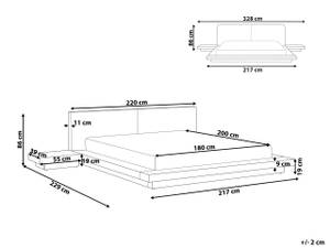 Doppelbett ZEN Eiche Dunkel - Weiß - 343 x 88 x 232 cm