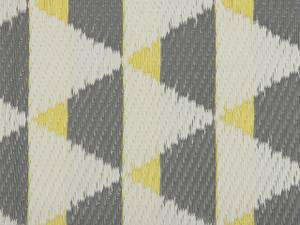 Tapis d'extérieur HISAR Gris - Blanc - Jaune - Textile - 105 x 60 x 60 cm