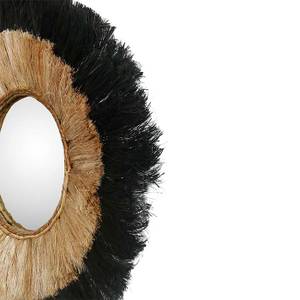 Miroir Vahé Noir Noir - Fibres naturelles - 70 x 70 x 4 cm