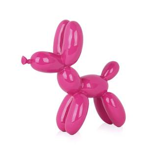 Harz-Skulptur  Ballonhund Neonpink - 26 x 27 x 10 cm