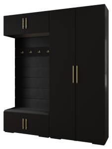 Garderobe Inova 3 Z18 Schwarz - Gold - Gold