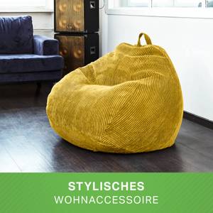 Indoor Sitzsack "Scoop" 90x110cm - Cord Gelb