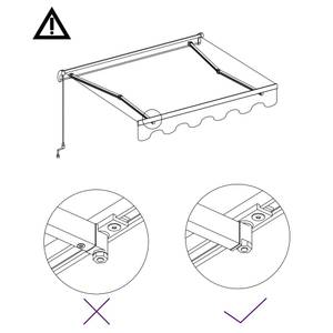 Auvent rétractable 3007206-2 Bleu - Blanc - Profondeur : 600 cm