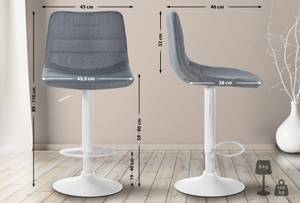 Tabouret de bar Lex Lot de 2 Gris