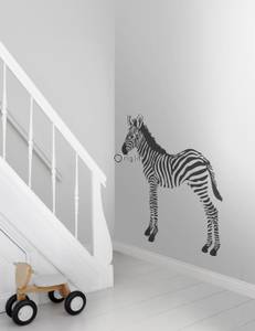 Fototapete Zebras Schwarz - Naturfaser - Textil - 150 x 279 x 279 cm