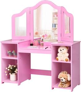 2 in 1 Kinder Schminktisch Schreibtisch Pink