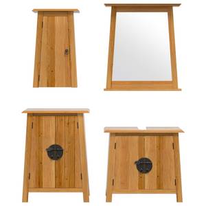 Badmöbel Set 3223463 (4-teilig) Braun - Massivholz - Holzart/Dekor - 70 x 63 x 32 cm