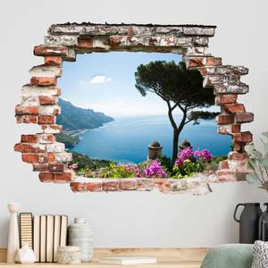 Wandtattoo Ausblick vom Garten aufs Meer 80 x 60 cm