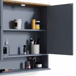 Spiegelschrank Bianco grau Grau - Holzwerkstoff - 56 x 58 x 13 cm