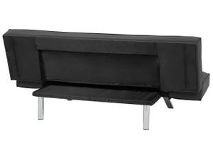 3-Sitzer Sofa BRISTOL Schwarz - Silber - Tiefe: 74 cm