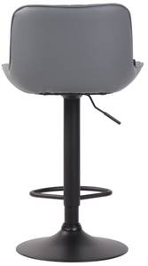 Tabouret de bar Lentini Lot de 2 Gris - Noir