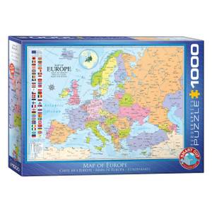 Puzzle Europakarte 1000 Teile Papier - 26 x 6 x 36 cm