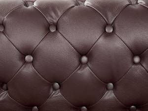 Canapé 3 places CHESTERFIELD Marron - Marron foncé - 195 x 70 x 75 cm