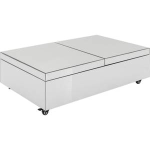 Table basse bar Luxury Argenté - Verre - 120 x 39 x 75 cm