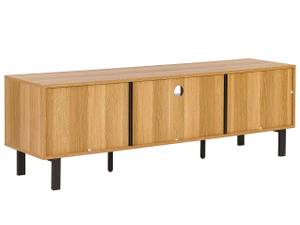 Meuble TV CLAREMONT Noir - Marron - Bois manufacturé - 160 x 51 x 40 cm