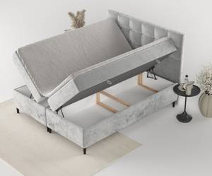 Boxspringbett Urbaneo Hellgrau - Breite: 180 cm