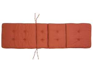 Chaise longue AMANTEA Chêne foncé - Rouge