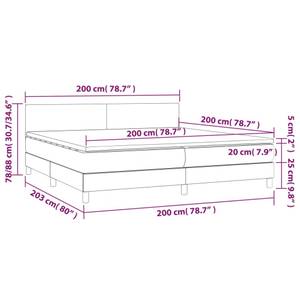 Boxspringbett 3017288-4 Creme - Breite: 200 cm