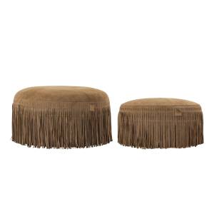 Pouf Eleora Marron - 40 x 75 x 75 cm