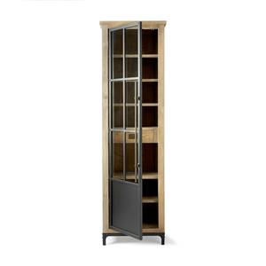 Schrank The Hoxton links S Schwarz - Massivholz - 65 x 214 x 45 cm