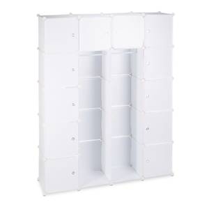 Étagère cube penderie armoire 14 casiers Blanc