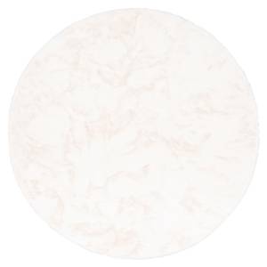 Luxus Super Soft Fellteppich Plush Rund Weiß - 80 x 80 cm