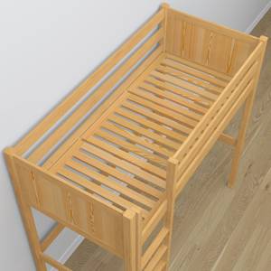 Hochbett N06 mit Schreibtisch Braun - 120 x 190 cm