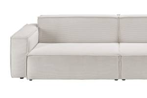 Sofa SAMU Feincord Silber - Breite: 236 cm