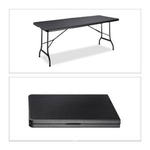 Table de jardin pliable BASTIAN Noir