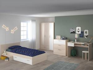 Set Bett + Lattenrost + Matratze IPLIA Beige - Holzwerkstoff - 121 x 66 x 193 cm