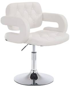 Chaise lounge Dublin Blanc - Cuir synthétique - 62 x 76 x 55 cm