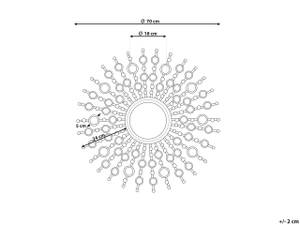 Dekospiegel BLOIS Gold - Metall - 70 x 70 x 3 cm