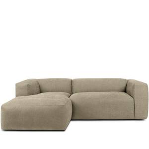 Ecksofa BUFFO 4-Sitzer Sandbraun - Breite: 237 cm - Armlehne beidseitig montierbar - Ecke davorstehend links - Ottomane davorstehend links