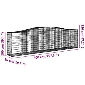 Panier de gabion 3017642-10 (lot de 15) Hauteur : 120 cm