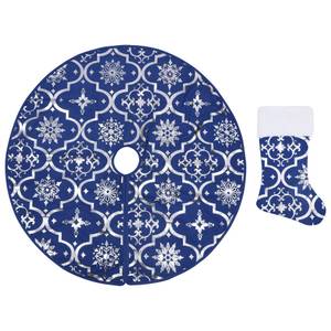 Christbaumdecke 3009787 Blau - 150 x 150 cm