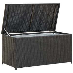 Outdoor Aufbewahrungsbox Schwarz - Metall - Polyrattan - 100 x 50 x 100 cm